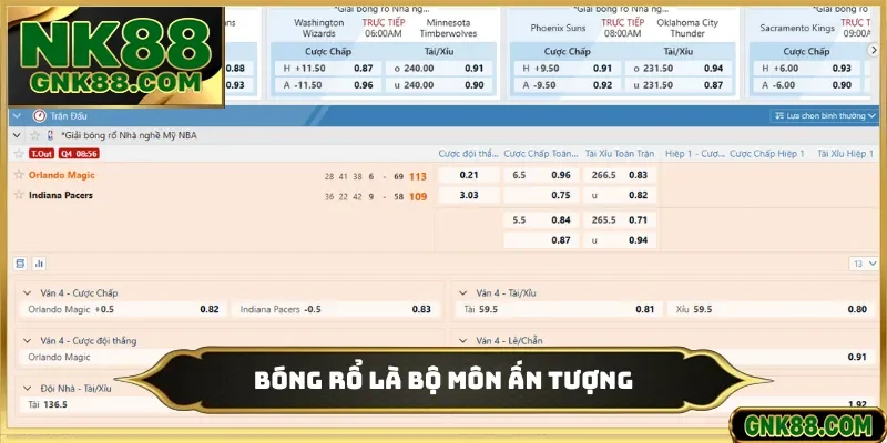 Bóng rổ là bộ môn ấn tượng