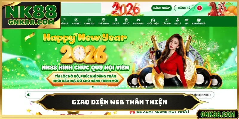 Giao diện web thân thiện
